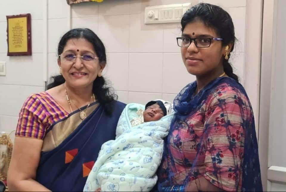 Dr. Raya Asalatha with new born baby & mother